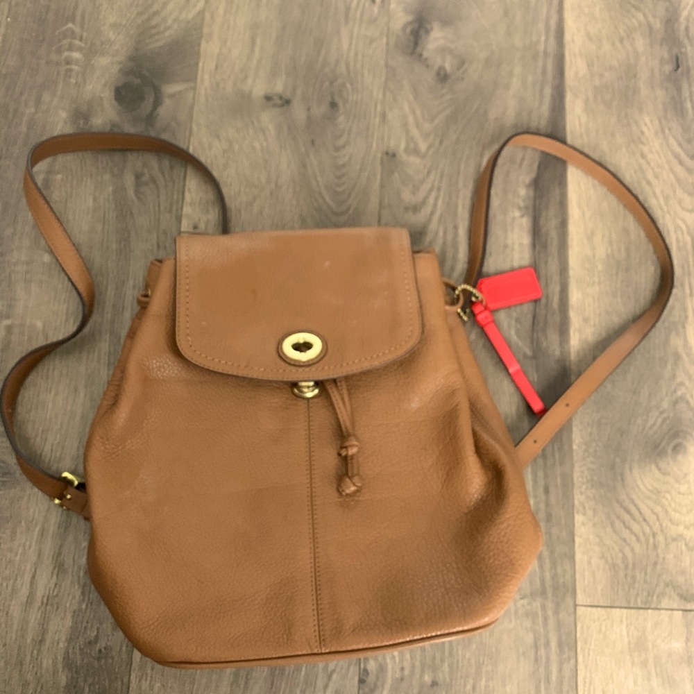 Coach leather small backpack